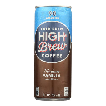 High Brew Coffee Coffee - Ready To Drink - Mexican Vanilla - 8 Oz - Case Of 12 - Maras Green