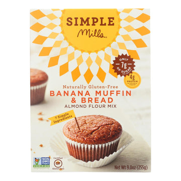Simple Mills Almond Flour Banana Muffin And Bread Mix - Case Of 6 - 9 Oz. - Maras Green