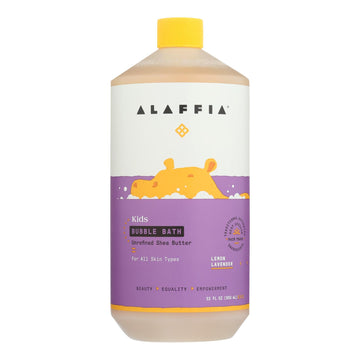 Alaffia - Everyday Bubble Bath - Lemon Lavender - 32 Fl Oz. - Maras Green