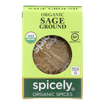 Spicely Organics - Organic Sage - Ground - Case Of 6 - 0.3 Oz. - Maras Green