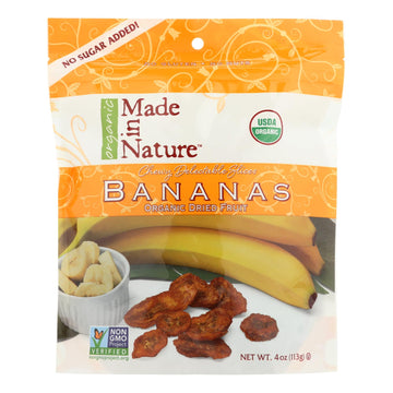Made In Nature Bananas - Organic - Dried - Case Of 6 - 4 Oz - Maras Green