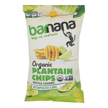Barnana - Plntn Chips Acaplco Lme - Case Of 6 - 5 Oz - Maras Green