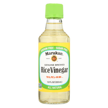 Marukan Rice Vinegar - Genuine Brewed - Case Of 6 - 12 Fl Oz. - Maras Green