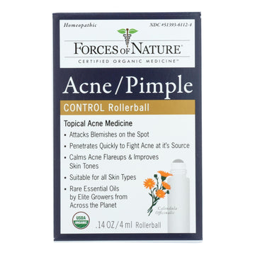 Forces Of Nature Acne/pimple Rollerball Applicator  - 1 Each - 4 Ml - Maras Green