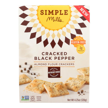 Simple Mills Cracked Black Pepper Almond Flour - Case Of 6 - 4.25 Oz - Maras Green