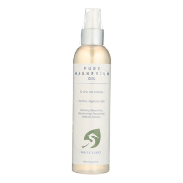 White Egret Pure Magnesium Oil 72 Ionic Minerals - 1 Each - 8 Fz - Maras Green