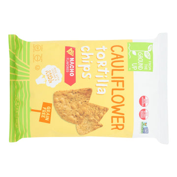 From The Ground Up - Tort Chips Clflwr Nacho - Case Of 12 - 4.5 Oz - Maras Green