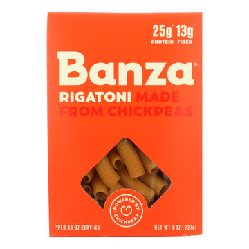 Banza Rigatoni Chickpea Pasta - Case Of 6 - 8 Oz - Maras Green