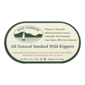 Bar Harbor - Smoked Wild Kippers - Case Of 12 - 6.7 Oz. - Maras Green