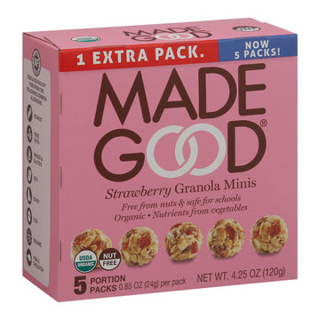 Made Good - Granola Mini Strwbrry - Case Of 6 - 5/.85oz - Maras Green