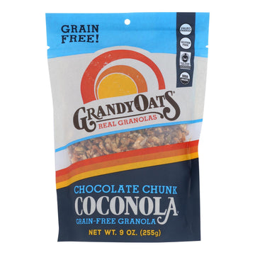 Grandy Oats Organic Granola - Chocolate Chunk Coconola - Case Of 6 - 9 Oz - Maras Green
