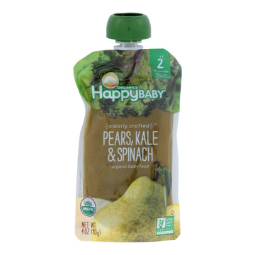 Happy Baby Happy Baby Clearly Crafted - Apples Kale And Avocados - Case Of 16 - 4 Oz. - Maras Green