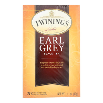 Twinings Tea Earl Grey Tea - Black Tea - Case Of 6 - 20 Bags - Maras Green