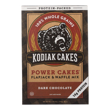 Kodiak Cakes Power Cakes Dark Chocolate Flapjack And Waffle Mix - Case Of 6 - 18 Oz - Maras Green