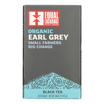 Equal Exchange Organic Earl Grey Tea - Grey Tea - Case Of 6 - 20 Bags - Maras Green