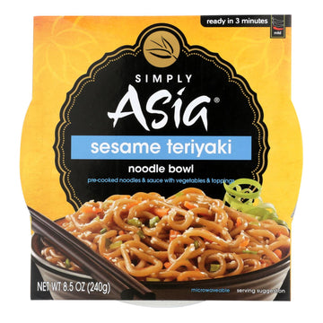 Simply Asia Sesame Teriyaki Noodle Bowl - Case Of 6 - 8.5 Oz. - Maras Green