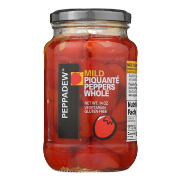 Peppadew Mild Whole Piquante Peppers - Case Of 12 - 14 Oz - Maras Green