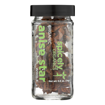 Spicely Organics - Organic Anise Star - Whole - Case Of 3 - 0.5 Oz. - Maras Green