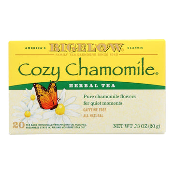 Bigelow Tea Herbal Tea - Cozy Chamomile - Case Of 6 - 20 Bag - Maras Green
