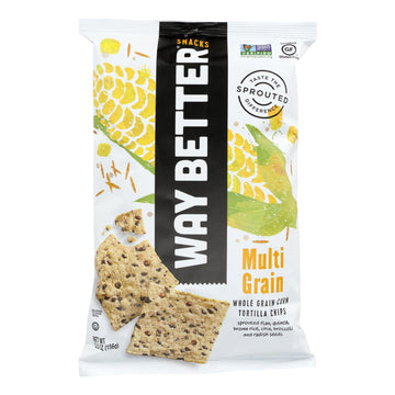 Way Better Snacks Tortilla Chips - Multi - Grain - Case Of 12 - 5.5 Oz. - Maras Green