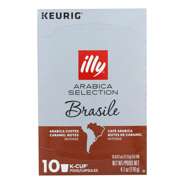 Illy Caffe Coffee - K - cup Braz Arabica Select - Case Of 6 - 4.103 Oz - Maras Green
