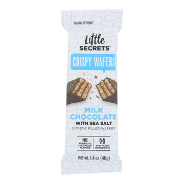 Little Secrets Crispy Wafer - Milk Chocolate With Sea Salt - Case Of 12 - 1.4 Oz. - Maras Green