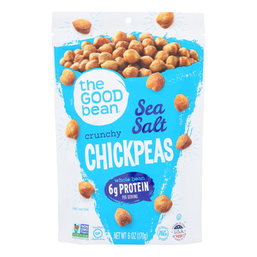 The Good Bean Crispy Crunchy Chickpea Snacks - Sea Salt - Case Of 6 - 6 Oz. - Maras Green