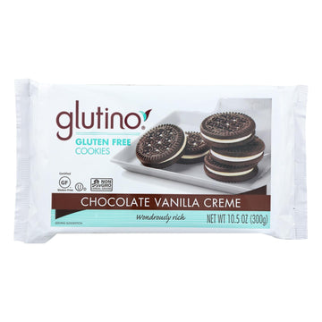 Glutino Vanilla Creme Cookies - Case Of 12 - 10.5 Oz. - Maras Green