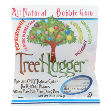 Tree Hugger Bubble Gum - Fantastic Fruit - 2 Oz - Case Of 12 - Maras Green