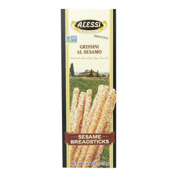 Alessi - Breadsticks - Sesame - Case Of 12 - 4.4 Oz. - Maras Green