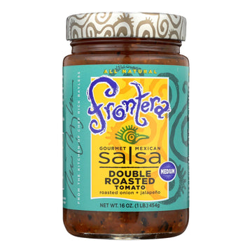 Frontera Foods Double Roasted Tomato Salsa - Tomato Salsa - Case Of 6 - 16 Oz. - Maras Green