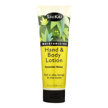 Shikai All Natural Hand And Body Lotion Cucumber Melon - 8 Fl Oz - Maras Green