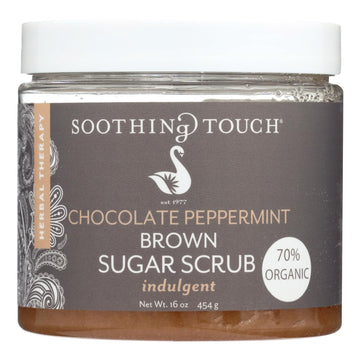 Soothing Touch Brown Sugar Scrub - Chocolate/peppermint - 16 Oz - Maras Green