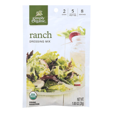 Simply Organic Ranch Salad Dressing Mix - Case Of 12 - 1 Oz. - Maras Green