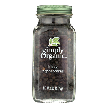 Simply Organic Black Peppercorns - Case Of 6 - 2.65 Oz. - Maras Green