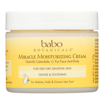 Babo Botanicals - Miracle Cream - Moisturizing - Oatmilk - 2 Oz - Maras Green