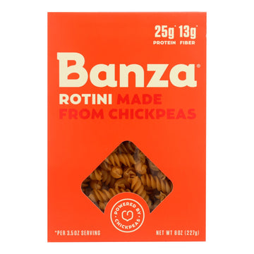 Banza - Pasta Chickpea Rotini - Case Of 6 - 8 Oz. - Maras Green