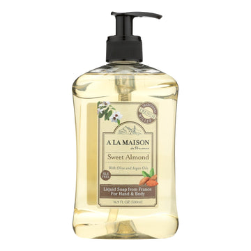 A La Maison - French Liquid Soap - Sweet Almond - 16.9 Fl Oz - Maras Green