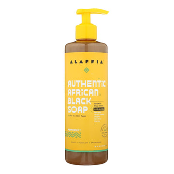 Alaffia - African Black Soap - Peppermint - 16 Fl Oz. - Maras Green