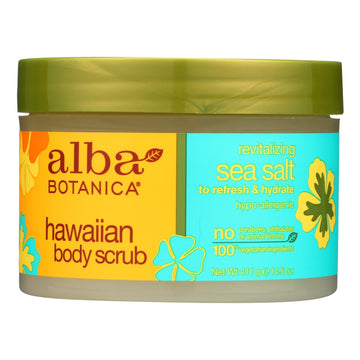 Alba Botanica - Hawaiian Sea Salt Body Scrub - 14.5 Oz - Maras Green
