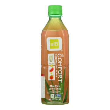 Alo Original Comfort Aloe Vera Juice Drink - Watermelon And Peach - Case Of 12 - 16.9 Fl Oz. - Maras Green