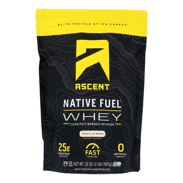 Ascent Native Fuel Vanilla Bean Whey Protein Powder Blend Vanilla Bean - 1 Each - 2 Lb - Maras Green
