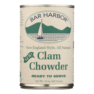 Bar Harbor - Clam Chowder - Ready To Serve - Case Of 6 - 15 Oz. - Maras Green