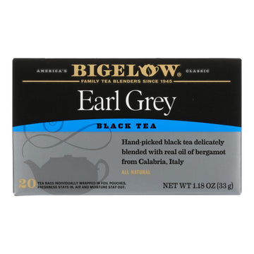 Bigelow Tea Earl Grey Black Tea - Case Of 6 - 20 Bags - Maras Green