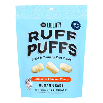 Bixbi - Ruff Puffs Rotissrie Chicken - Case Of 8 - 4 Oz - Maras Green