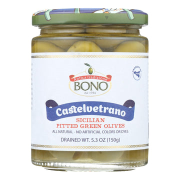 Bono - Olives Pitted Green - Case Of 6 - 5.3 Oz - Maras Green