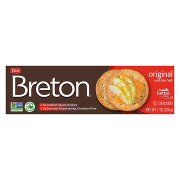 Breton/dare - Crackers Original - Case Of 12 - 7 Oz - Maras Green