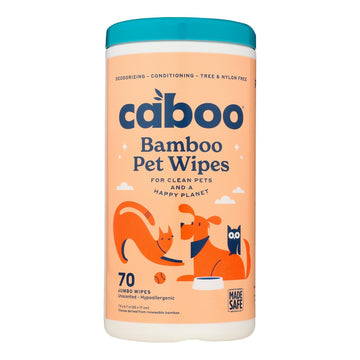 Caboo - Wipes Bamboo Pet - Case Of 8 - 70 Ct - Maras Green