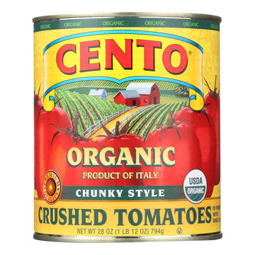 Cento - Chunky Style Crushed Tomatoes - Case Of 6 - 28 Oz. - Maras Green