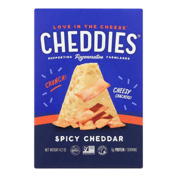Cheddies - Cracker Spicy Cheddar - Case Of 6 - 4.2 Ounces - Maras Green
